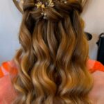 Coiffure romantique de mariage avec tresse par Félindra Vilpont