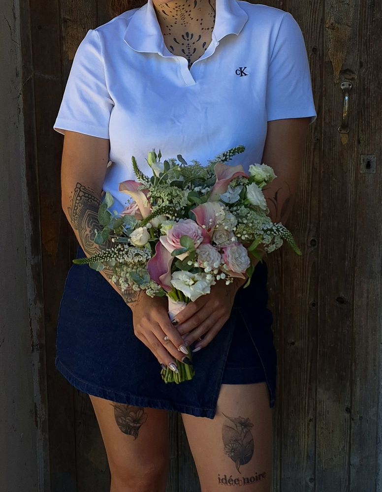 Bouquet de mariée réalisé par Rose Atelier, fleuriste à Priay